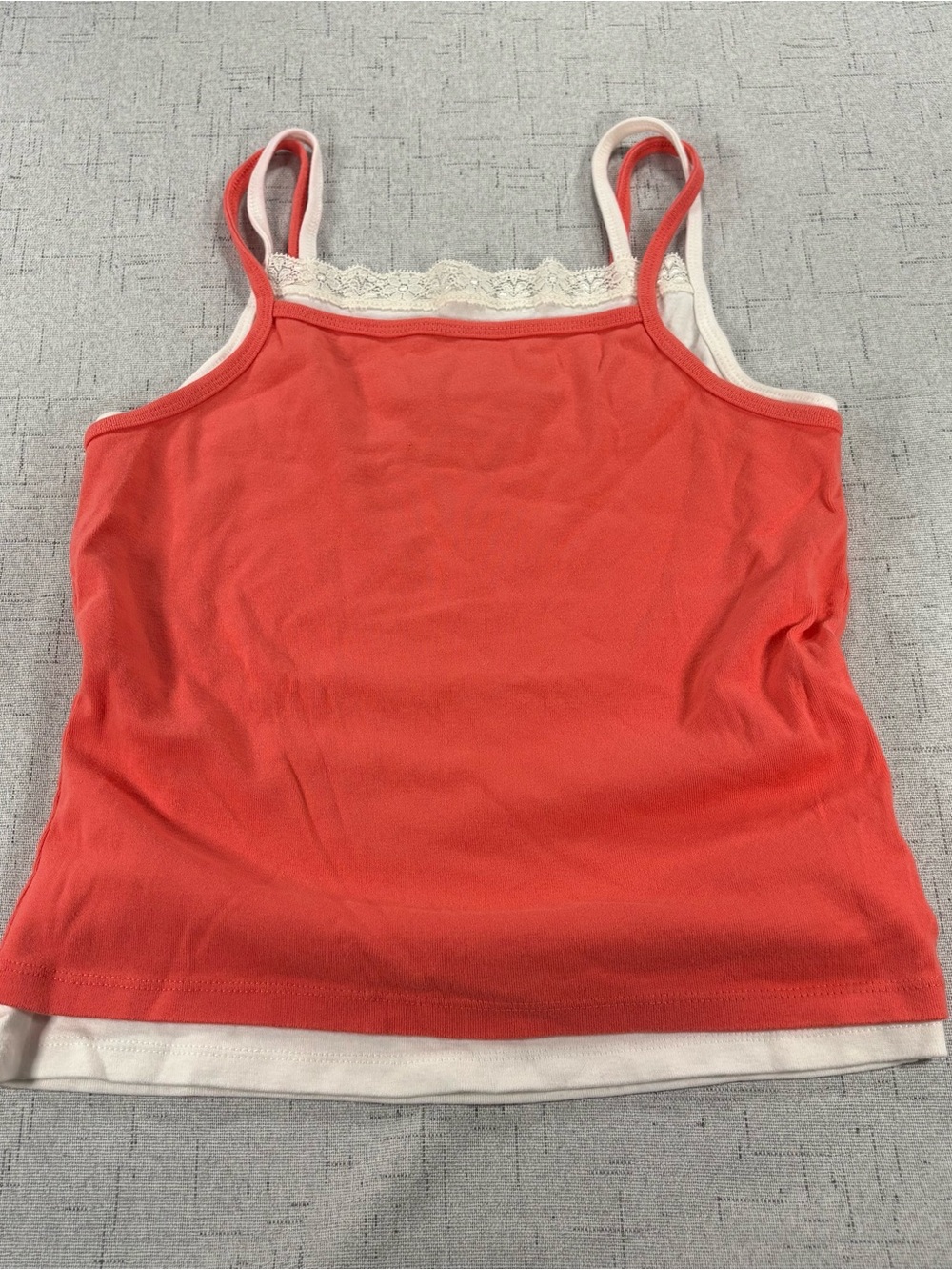 Y2k SO Women’s Coral Lace-Trim Cami Tank Top